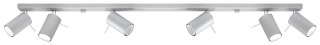 NOWOCZESNA SZARA LAMPA, REGULOWANY SPOT, 6 x GU10
