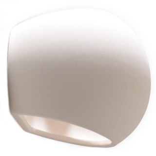 OKRĄGŁY KINKIET CERAMICZNY ŚCIENNY, LAMPA ŚCIENNA, BIAŁY, KULA, NOWOCZESNY