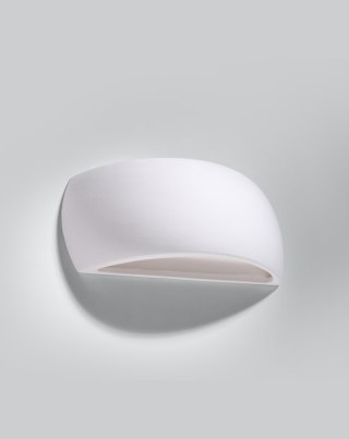 ELEGANCKI KINKIET CERAMICZNY, POZIOMY - BIAŁY