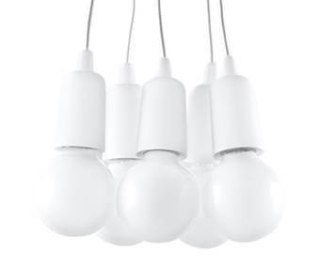 Lampa wisząca DIEGO 5 biała