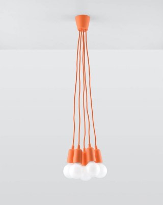 Lampa wisząca DIEGO 5 pomarańczowy