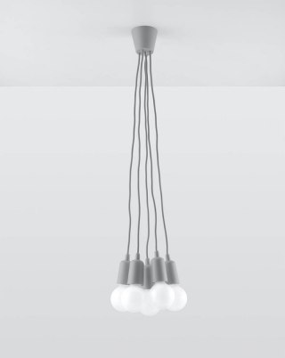 Lampa wisząca DIEGO 5 szara