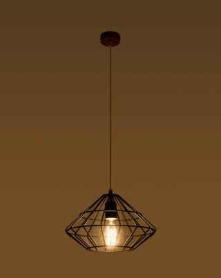 LAMPA WISZĄCA STELLATO, CZARNA, LOFT, STALOWA, E27, SALON, INDUSTRIALNA