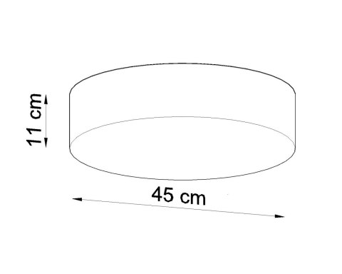 UNIWERSALNY OKRĄGŁY PLAFON 45 cm CZARNY, LOFT UNIWERSALNY OKRĄGŁY PLAFON 45 cm CZARNY, LOFT