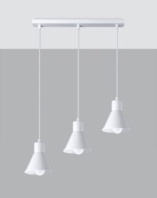 LAMPA WISZĄCA LUMINAR, ŻYRANDOL, NOWOCZESNA, CZARNA, BIAŁA, SALON, LOFT