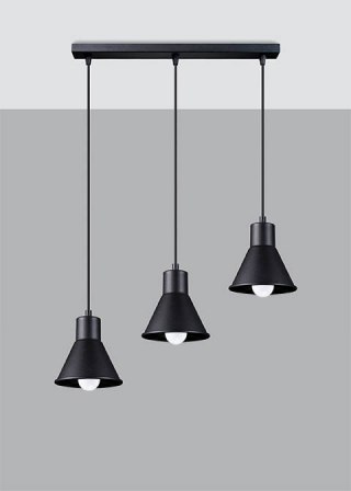 LAMPA WISZĄCA LUMINAR, NOWOCZESNA, SUFITOWA, CZARNA, BIAŁA, SALON, LOFT