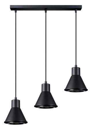 Lampa wisząca TAZILA 3 czarna [ES111]