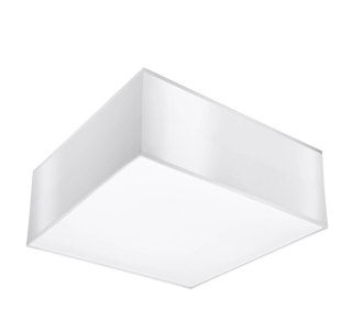NOWOCZESNY BIAŁY PLAFON, KWADRAT 25 cm, SALON, E27