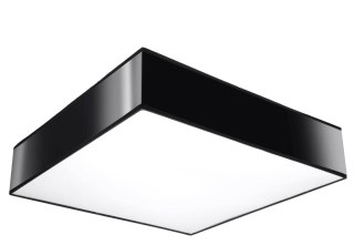 NOWOCZESNY CZARNY PLAFON, KWADRAT 45 cm SALON, E27