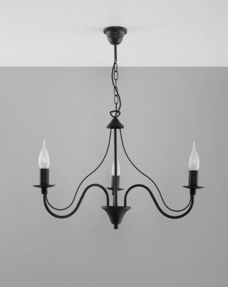 ŻYRANDOL LAMPA WISZĄCA CANDELA, ŚWIECZNIKOWY, METALOWY, SALON, LOFT, DESIGN