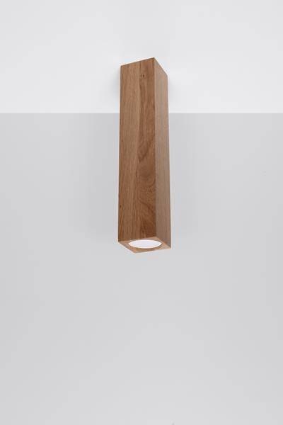 DREWNIANA LAMPA, KWADRAT, 30 CM, LOFT, PLAFON