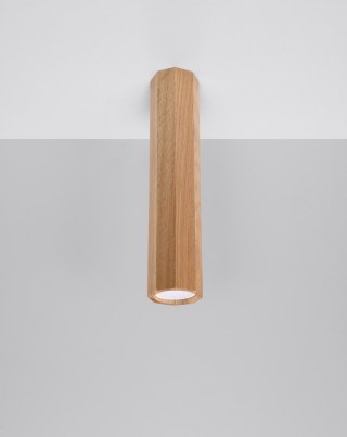 LAMPA SUFITOWA PLAFON DĘBOWA AURAON, NOWOCZESNA, LOFT, DREWNO, SALON