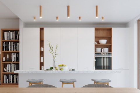 DREWNIANA LAMPA NATURALNA, DĄB, 30CM, PLAFON, GU10