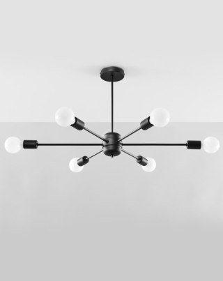 ŻYRANDOL LOFT CZARNY STRUXUM, LAMPA WISZĄCA, INDUSTRIALNA, NOWOCZESNA, STAL
