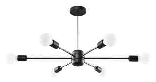 ŻYRANDOL LOFT CZARNY STRUXUM, LAMPA WISZĄCA, INDUSTRIALNA, NOWOCZESNA, STAL