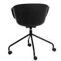 Krzesło na kółkach Round czarne obrotowe, biurowe