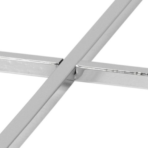 OKRĄGŁY SZKLANY STOLIK CROSS, CHROMOWANY METAL OKRĄGŁY SZKLANY STOLIK CROSS, CHROMOWANY METAL