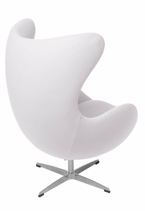 Fotel EGG Premium - Biały, Kaszmir K3 Chromowany Fotel EGG Premium - Biały, Kaszmir K3 Chromowany