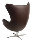 Fotel EGG - Jajo, brązowy ciemny skóra 43 Premium