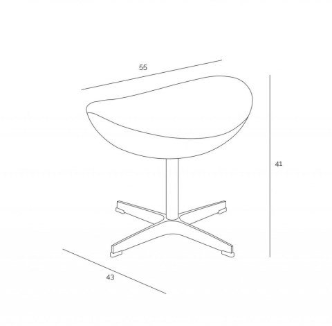 Podnóżek szary jasny kaszmir 42 Premium
