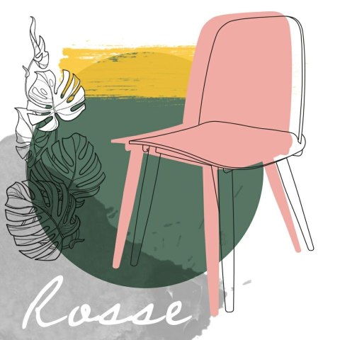Krzesło Rosse różowe SKANDYNAWSKIE,MINIMALISTYCZNE Krzesło Rosse różowe SKANDYNAWSKIE,MINIMALISTYCZNE