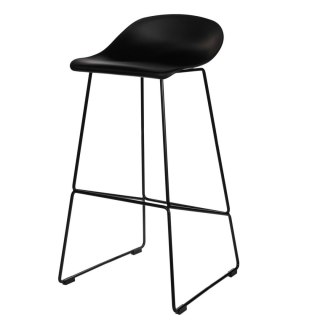 INDUSTRIALNY CZARNY HOKER LOFT, PŁOZY, METALOWY, 75 CM, DO KUCHNI, DO WYSPY