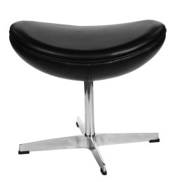 Podnożek EGG - Jajo, czarny, skóra TP, obrotowy