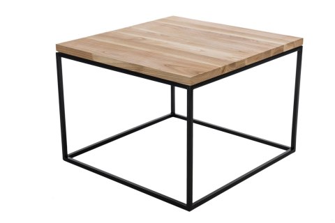 Stolik Kwadrat 60x60 profil 15 mm, dąb naturalny Stolik Kwadrat 60x60 profil 15 mm, dąb naturalny