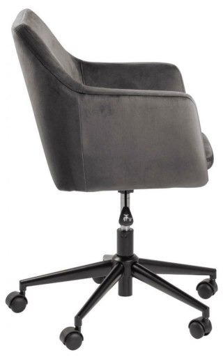 FOTEL BIUROWY VELURIA, WELUROWY, CZARNY, VELVET, WYGODNY, STYL, DO SALONU