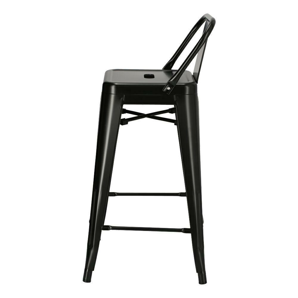 Hoker TOWER PARIS Z OPARCIEM 67 cm, czarny METAL Hoker TOWER PARIS Z OPARCIEM 67 cm, czarny METAL