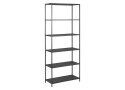 Regał Seaford IV Czarny, METALOWY, LOFT, 6 półek