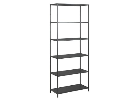 Regał Seaford IV Czarny, METALOWY, LOFT, 6 półek Regał Seaford IV Czarny, METALOWY, LOFT, 6 półek