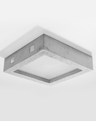 PLAFON SUFITOWY LUMINA, LAMPA SZKLANA, KWADRATOWA, BIAŁA, NOWOCZESNA