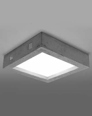 PLAFON SUFITOWY LUMINA, LAMPA SZKLANA, KWADRATOWA, BIAŁA, NOWOCZESNA