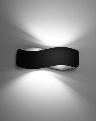 KINKIET LUMINAR CZARNY, LAMPA ŚCIENNA, STAL, G9, SALON, NOWOCZESNY