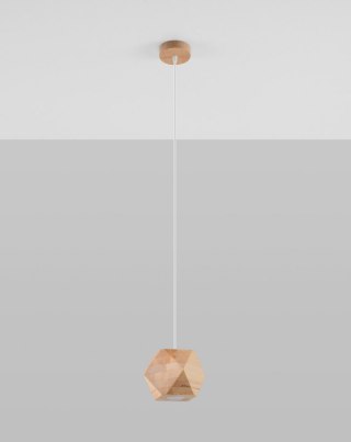 LAMPA WISZĄCA DREWNIANA SILVICO WOODY, LOFT, GU10, SALON, NOWOCZESNA