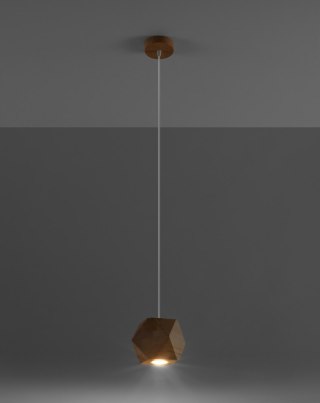 LAMPA WISZĄCA DREWNIANA SILVICO WOODY, LOFT, GU10, SALON, NOWOCZESNA