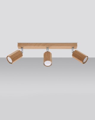 LAMPA SUFITOWA PLAFON DREWNIANA, DĄB, AURAON, NOWOCZESNA, LOFT, DO SALONU