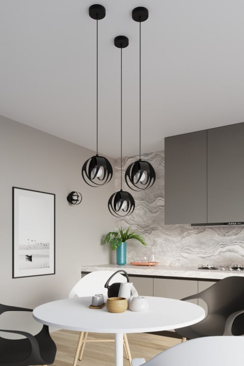 Lampa wisząca TULOS 1 czarna Lampa wisząca TULOS 1 czarna