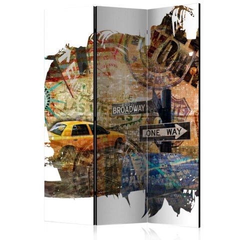 Parawan 3-częściowy - New York Collage