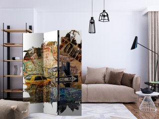 Parawan 3-częściowy - New York Collage