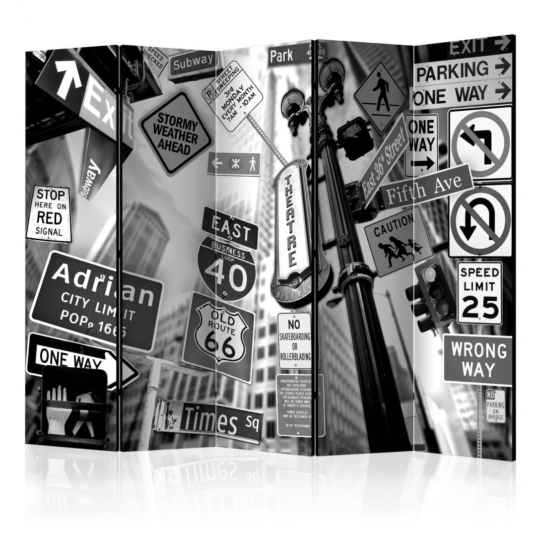 Parawan 5-częściowy - Drogi na Manhattan II Parawan 5-częściowy - Drogi na Manhattan II