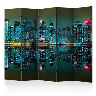 Parawan 5-częściowy - Gold reflections - NYC II