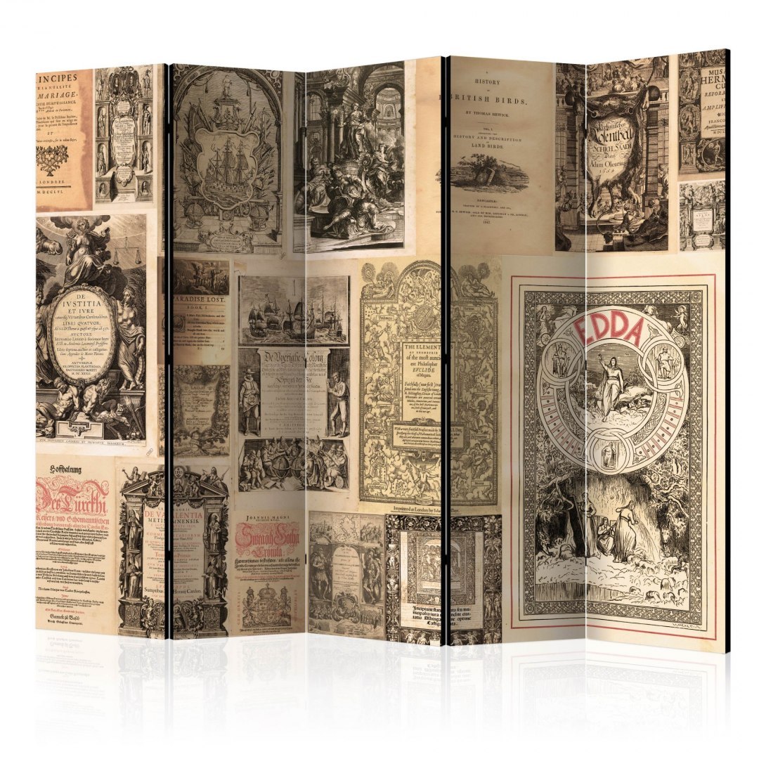 Parawan 5-częściowy - Vintage Books II Parawan 5-częściowy - Vintage Books II