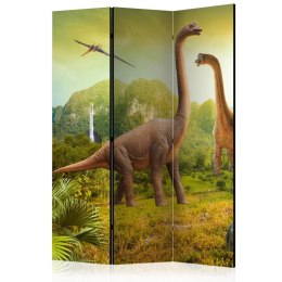 PARAWAN 3-CZĘŚCIOWY POKOJOWY, DEKORACYJNY 135 CM, Dinozaury