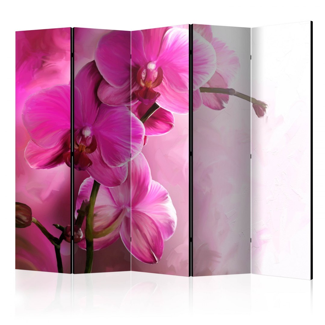 Parawan 5-częściowy - Różowa orchidea II Parawan 5-częściowy - Różowa orchidea II