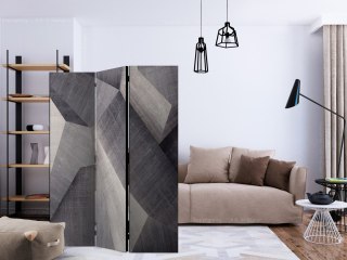 Parawan 3-częściowy - Betonowe Bryły 3D, Loft