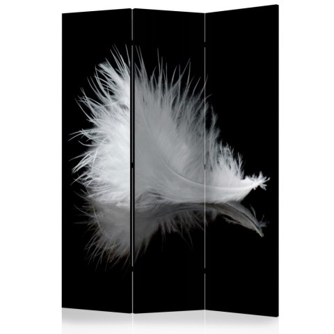 PARAWAN 3-CZĘŚCIOWY POKOJOWY, DEKORACYJNY 135 CM, White feather