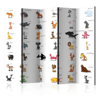 Parawan 5-częściowy - Learning by playing (animals) II