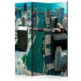 Parawan 3-częściowy - Architektura miejska Chicago
